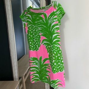 Lilly Pulitzer pink and green pineapple dress